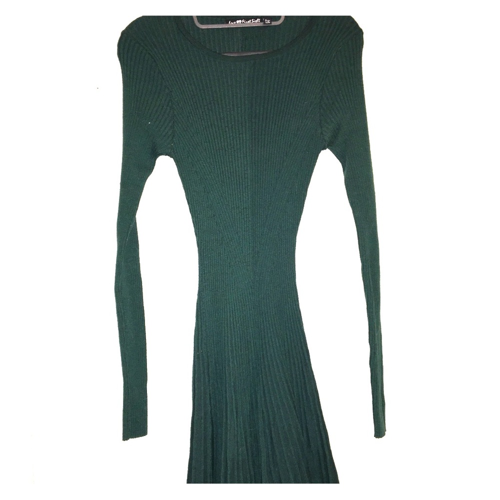 Hunter green sweater dress
